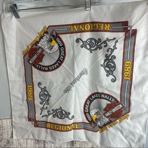 Vintage 1989 Harley-Davidson square bandanna scarf